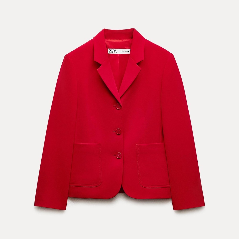 Zara Collection Fitted Blazer - Red